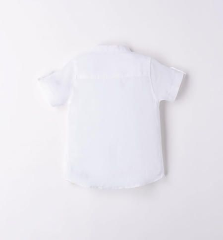 iDO short-sleeved shirt for boys from 9 months to 8 years BIANCO-0113