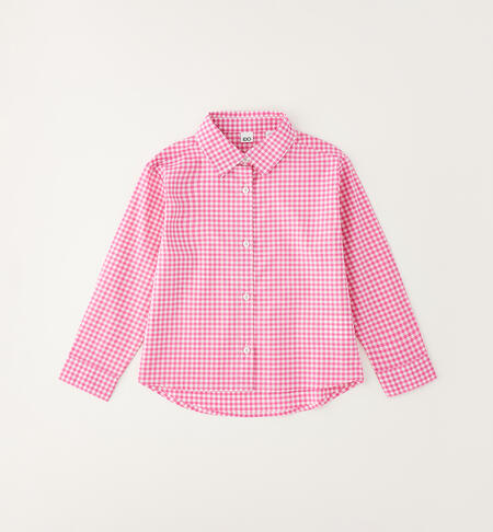 Checked shirt for girls PINK