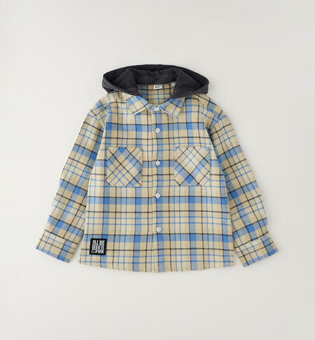 Children's checked shirt BEIGE