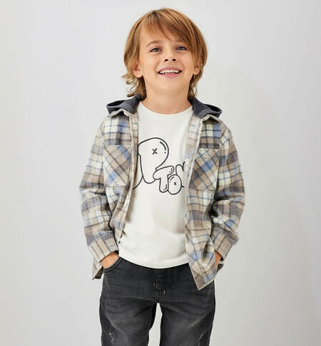 Camicia a quadri bambino BEIGE