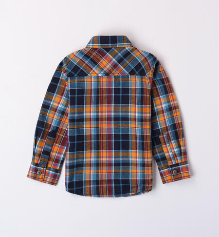 iDO checked shirt for boys from 9 months to 8 years NAVY-3885