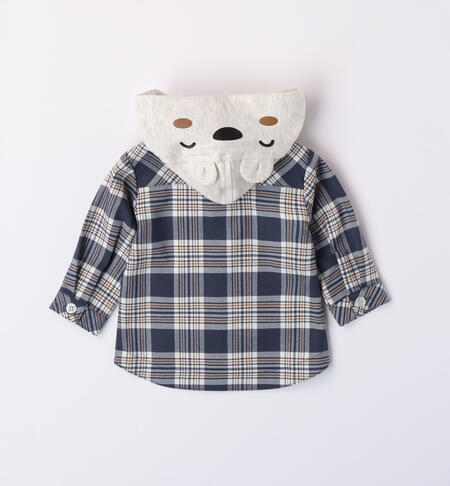 iDO shirt with hood for boys from 1 to 24 months BLU-3656