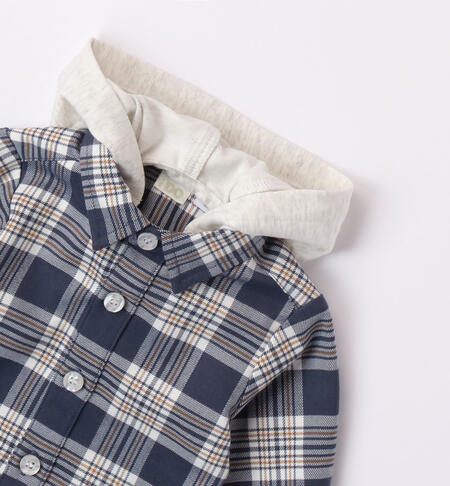 iDO shirt with hood for boys from 1 to 24 months BLU-3656