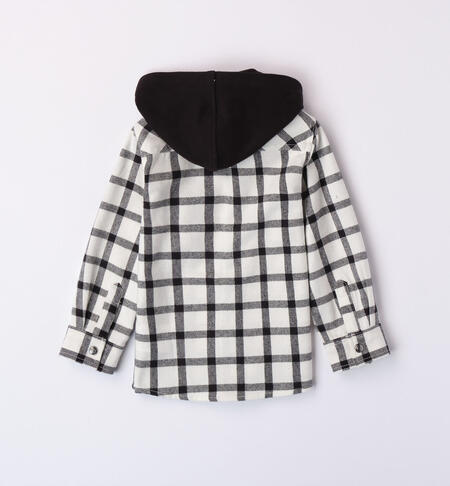 iDO checked shirt with a hood for boys from 9 months to 8 years PANNA-0112
