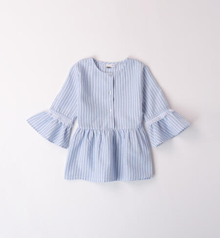 Girl's striped shirt AZZURRO-3664