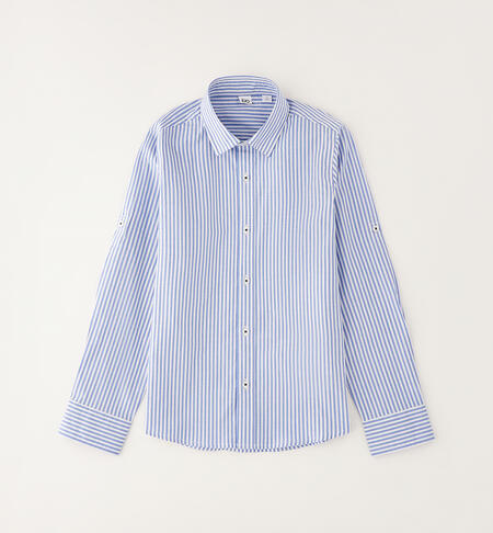 Camicia a righe ragazzo BLU