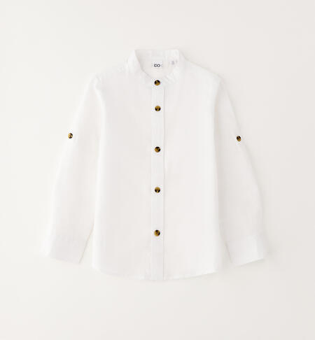 Camicia alla coreana bambino BIANCO