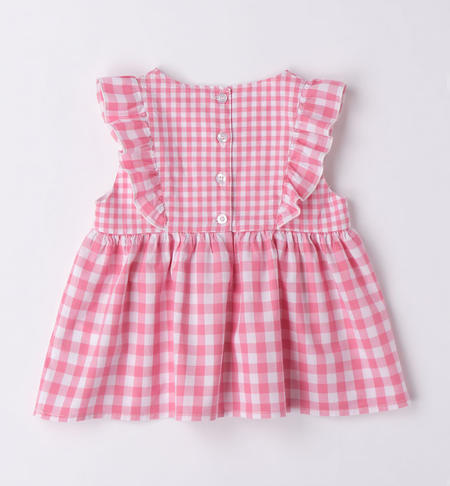 iDO check shirt for girls from 9 months to 8 years ROSA-2424