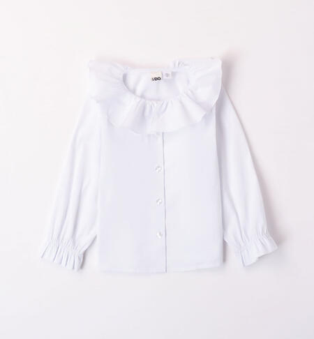 iDO elegant shirt for girls aged 9 months to 8 years BIANCO-0113