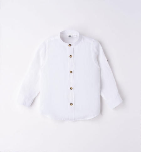 iDO mandarin collar shirt for boys from 9 months to 8 years BIANCO-0113