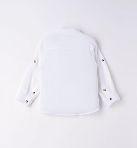 iDO mandarin collar shirt for boys from 9 months to 8 years BIANCO-0113