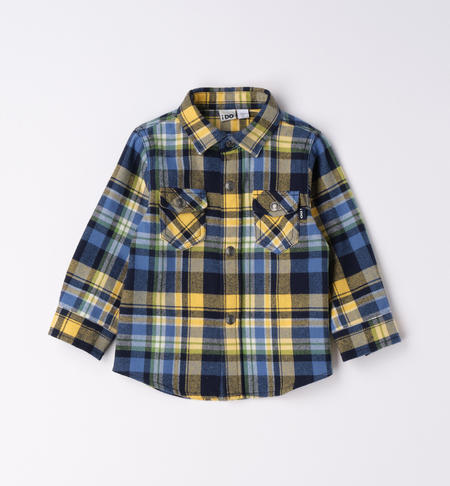 Twill shirt for boys from 9 months to 8 years iDO GIALLO-1614