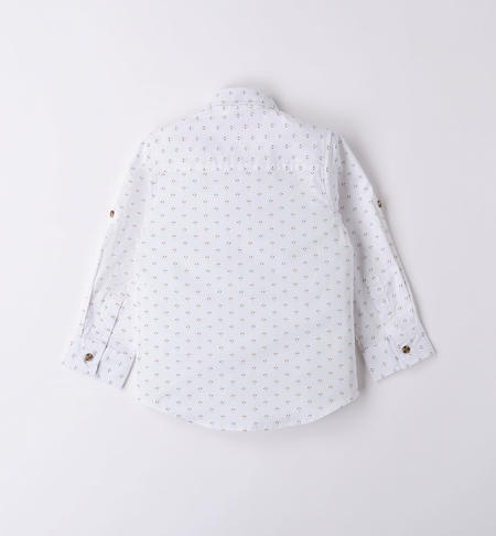Camicia bambino micro fantasia da 9 mesi a 8 anni iDO BIANCO-AZZURRO-6V85