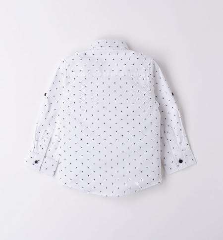 Camicia bambino micro fantasia da 9 mesi a 8 anni iDO BIANCO-BLU-6V86