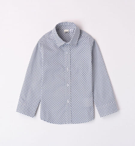 Camicia bambino microfantasia da 9 mesi a 8 anni iDO BIANCO-BLU-6K28