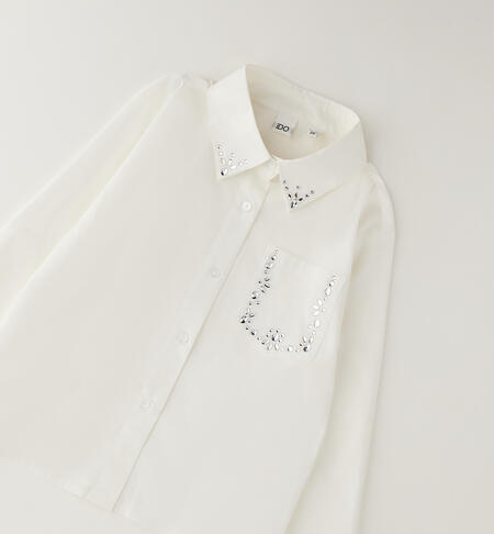 Girl's white shirt BIANCO-0113