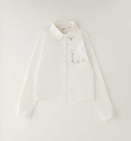 Girl's white shirt BIANCO-0113