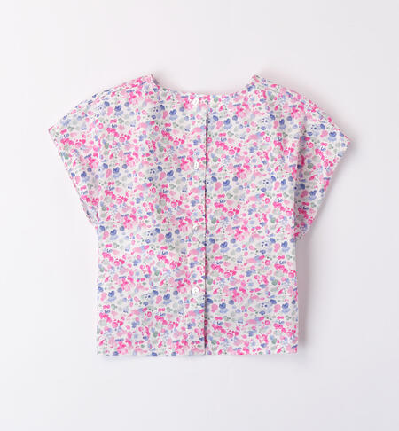 Knotted shirt for girls BIANCO-MULTICOLOR-6ALM