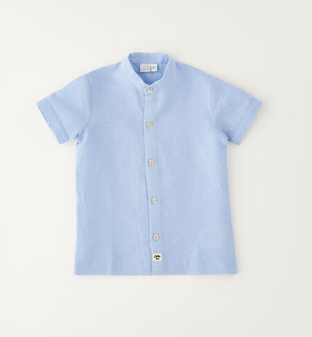 Baby boy mandarin collar shirt BLU-3632