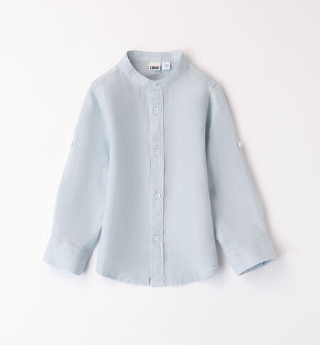 Camicia coreana in lino per bambino CELESTE-3823