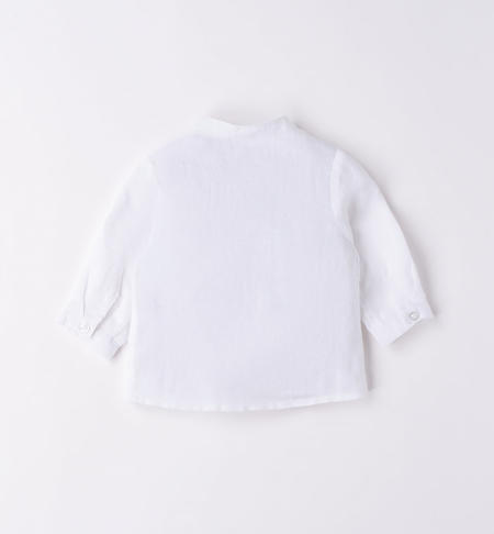 iDO baby boy shirt with mandarin collar from 1 to 24 months BIANCO-0113