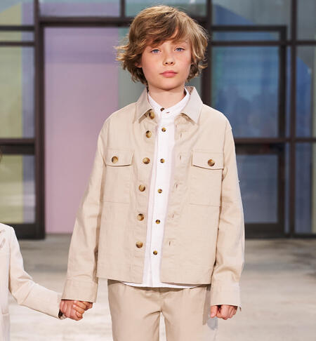 Camicia coreana per ragazzo BIANCO