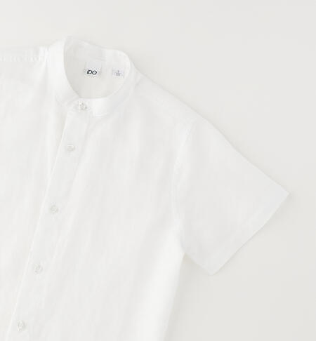 Boys' mandarin collar shirt BIANCO-0113