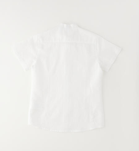 Boys' mandarin collar shirt BIANCO-0113