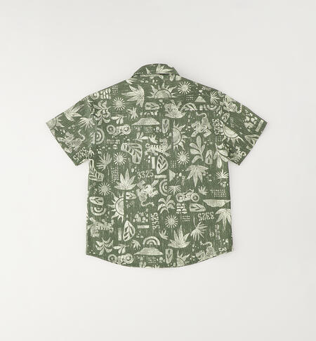 Boys' shirt ECRU'-VERDE-6BWW