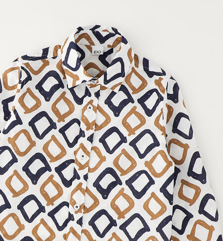 Children's formal shirt BIANCO-BLU-6BWT