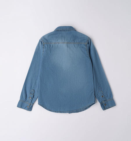 Camicia di jeans ragazzo da 8 a 16 anni iDO STONE BLEACH-7350