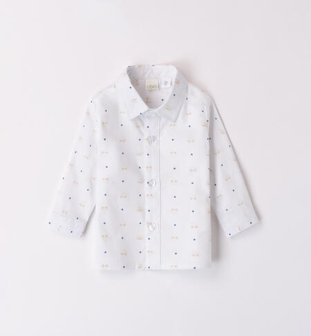 Boys' elegant shirt  BIANCO-BLU-6062