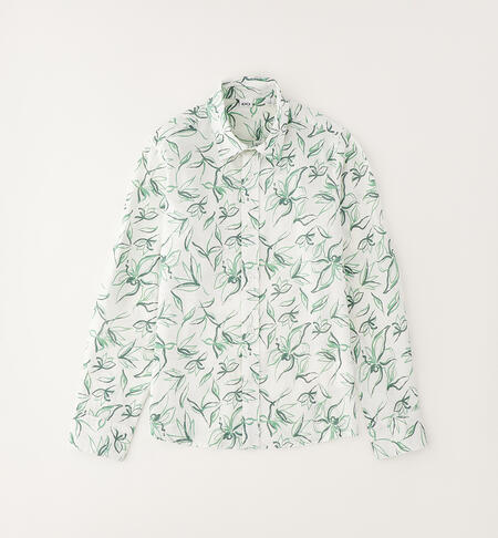 Camicia elegante ragazzo BIANCO-VERDE-6BUX