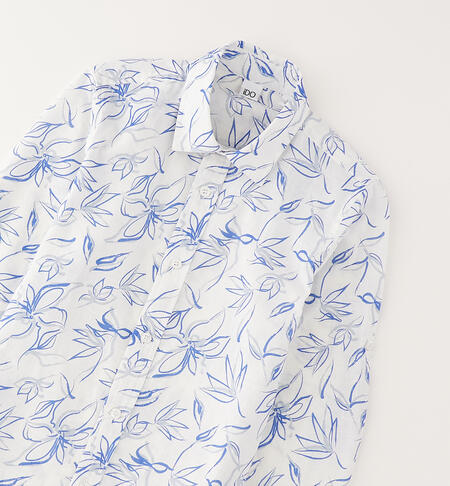 Camicia elegante ragazzo BIANCO-AZZURRO-6BUY