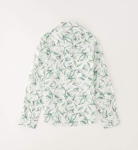 Camicia elegante ragazzo BIANCO-VERDE-6BUX