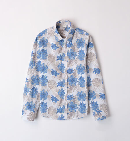 Flower shirt for boy BIANCO-MULTICOLOR-6032