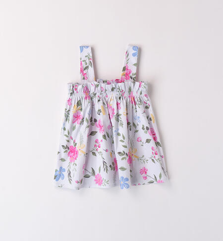 Girls' floral shirt FUCSIA-ROSA-6AEL