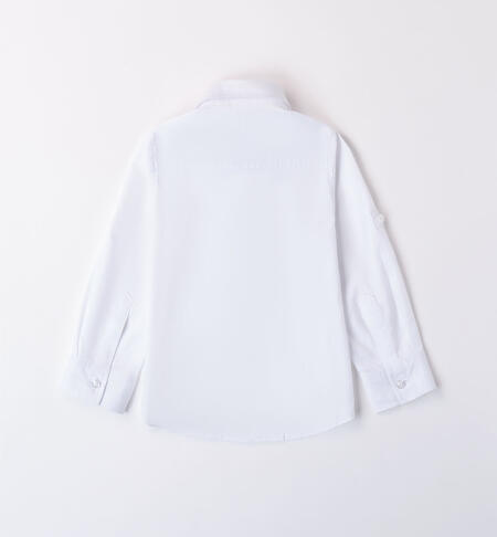 Boys' cotton shirt BIANCO-0113