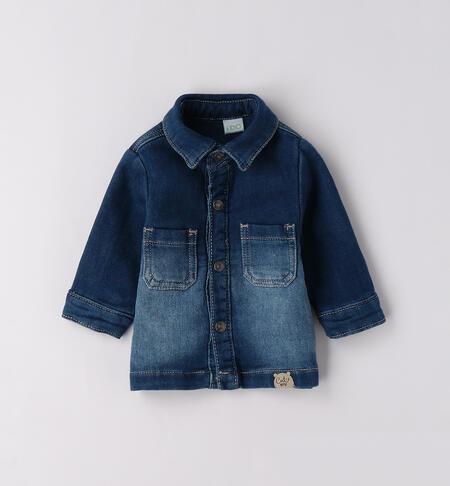 Camicia jeans neonato BLU