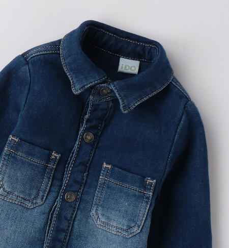 Newborn boy jeans shirt STONE WASHED CHIARO-7400