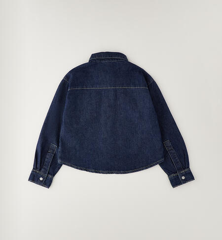 Camicia jeans ragazza STONE WASHED MEDIUM BLUE -7044