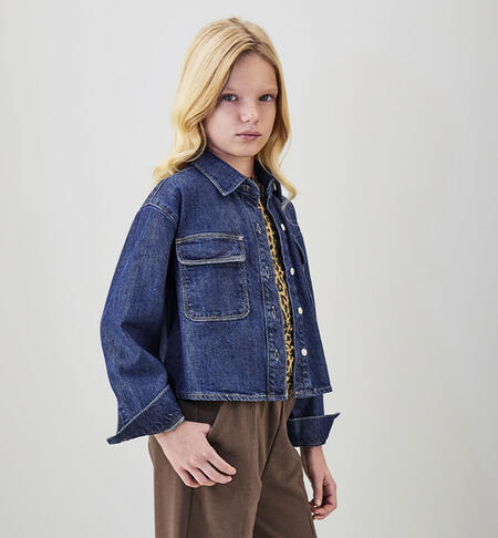 Camicia jeans ragazza BLU