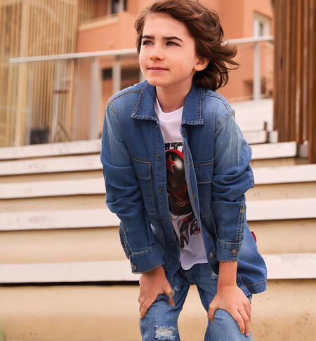 Camicia jeans ragazzo BLU