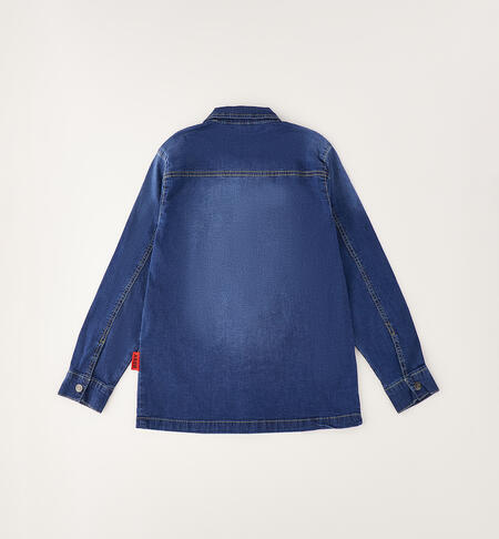 Boys' denim shirt STONE WASHED CHIARO-7400