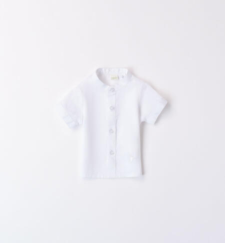 Camicia lino neonato BIANCO-0113