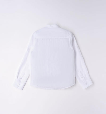 iDO long-sleeved shirt for boys from 8 to 16 years BIANCO-0113