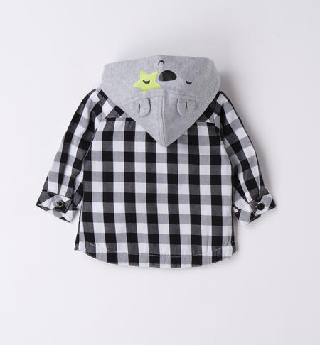 Camicia neonato con cappuccio da 1 a 24 mesi iDO NERO-0658