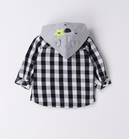 iDO baby boy shirt with hood from 1 to 24 months NERO-0658