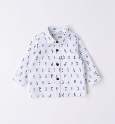 Camicia neonato con coniglietti BLU