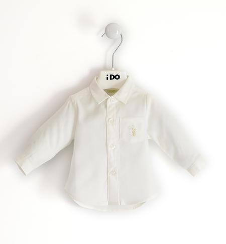 Camicia neonato con taschino PANNA